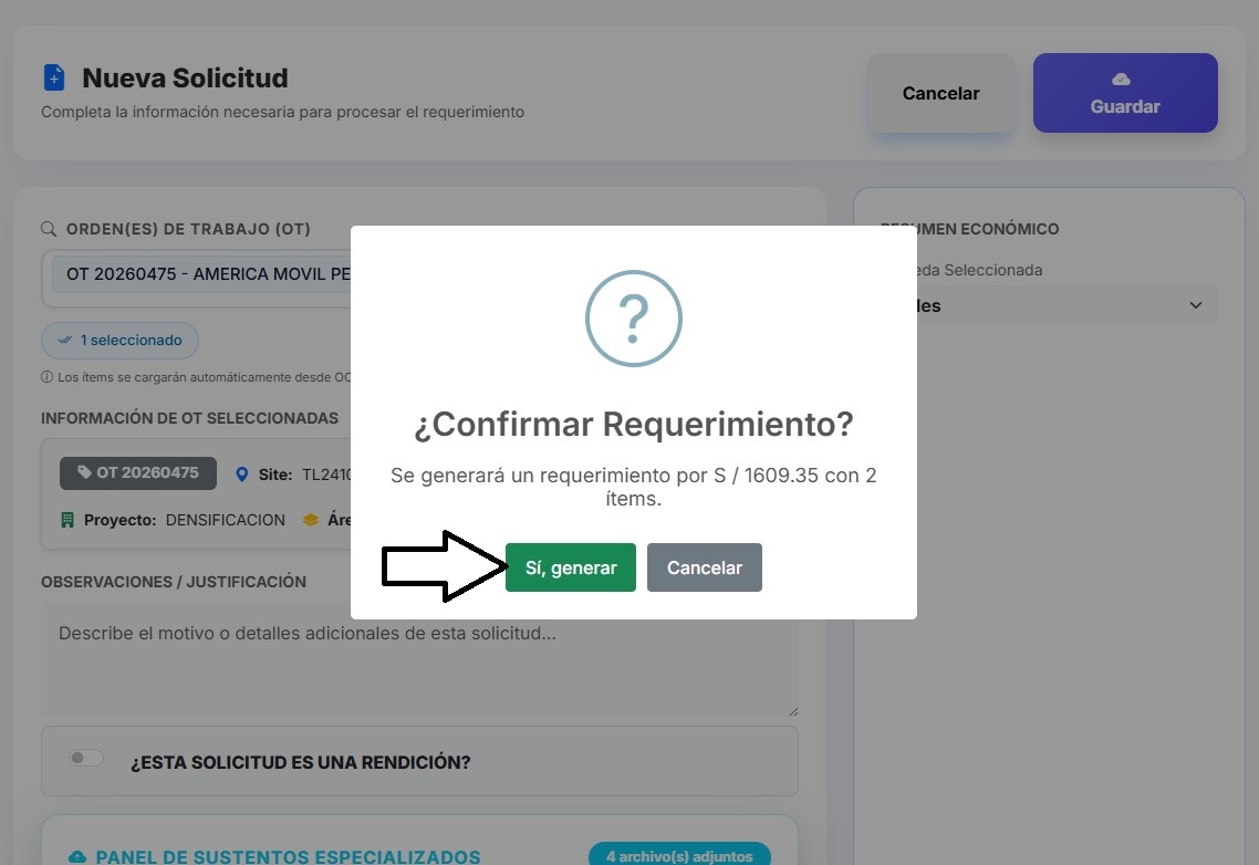 Detalles del Requerimiento