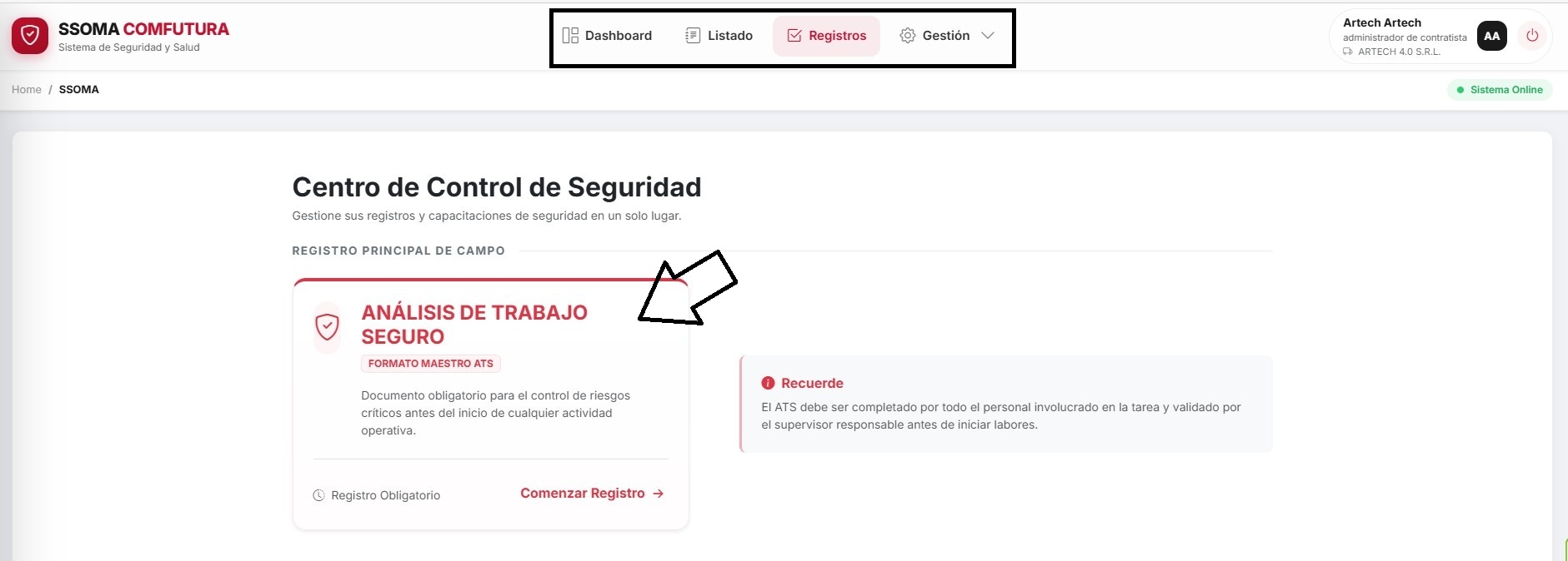 Llenado de formulario